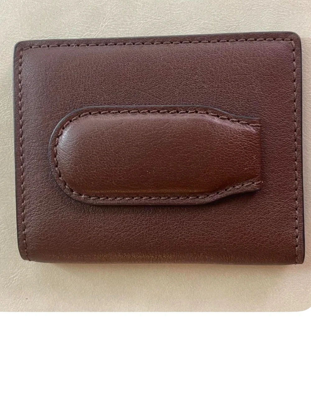 Bosca Dolce Deluxe Front Pocket Wallet in Chestnut Brown